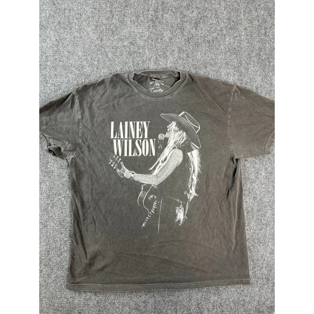 Lainey Wilson Bell Bottom Country Comfort Colors XL Gray Washed Graphic T-Shirt